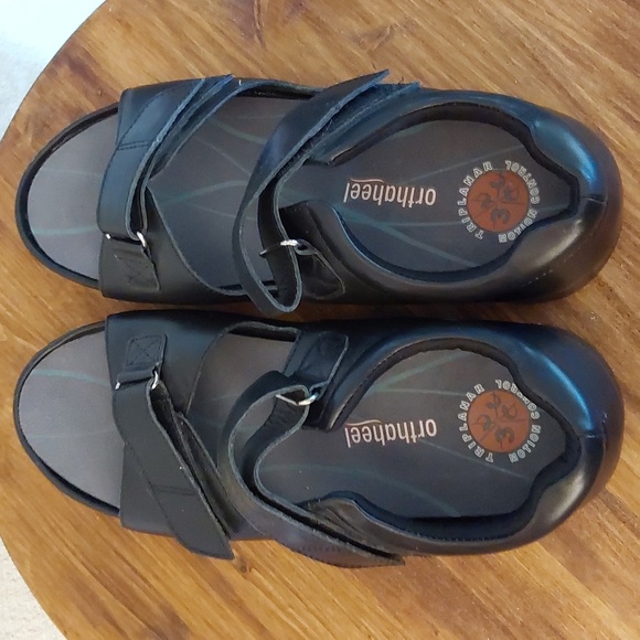 Orthoheel Orthopedic Propet Black Leather Sandals with Adj.Straps Womens Sz.11W - Picture 6 of 9